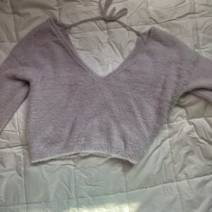 Forever 21 Purple Fuzzy Sweater Top Large